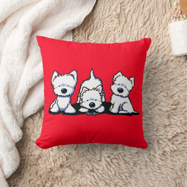 Almofada KiniArt Westie Trio (Cobertor)