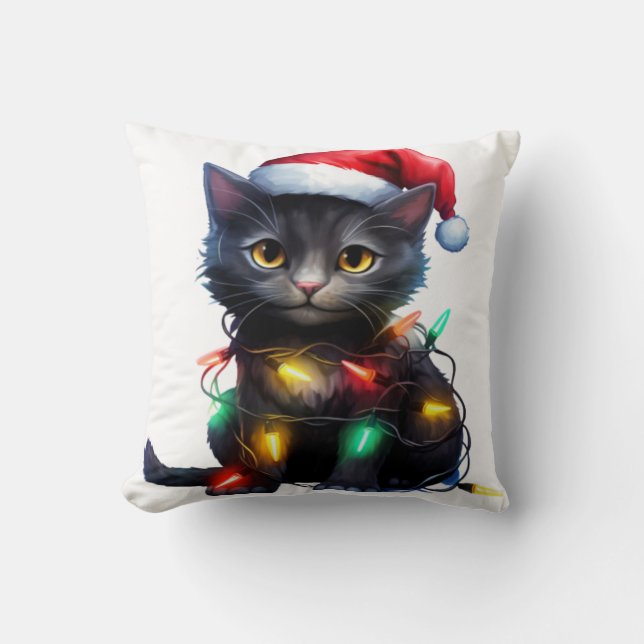 Almofada Kitten Tangido Em Luzes (Frente)