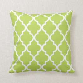Almofada Kiwi Green Quatrefoil Patterno