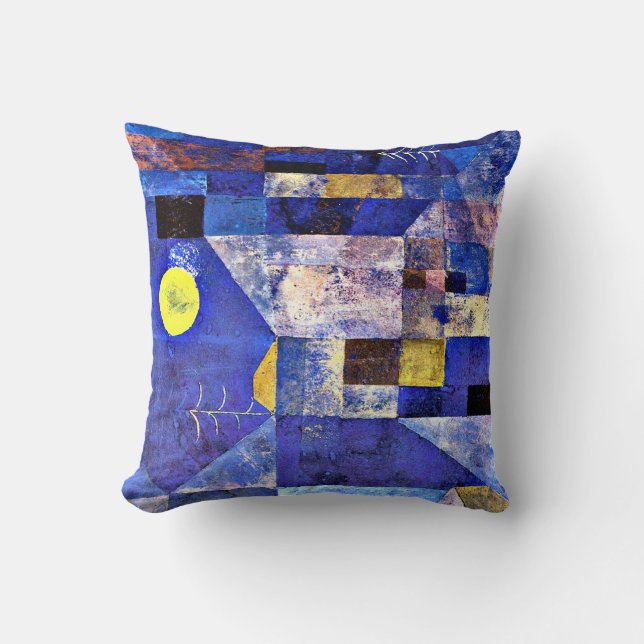 Almofada Klee - Lua, pintura de Paul Klee, (Frente)