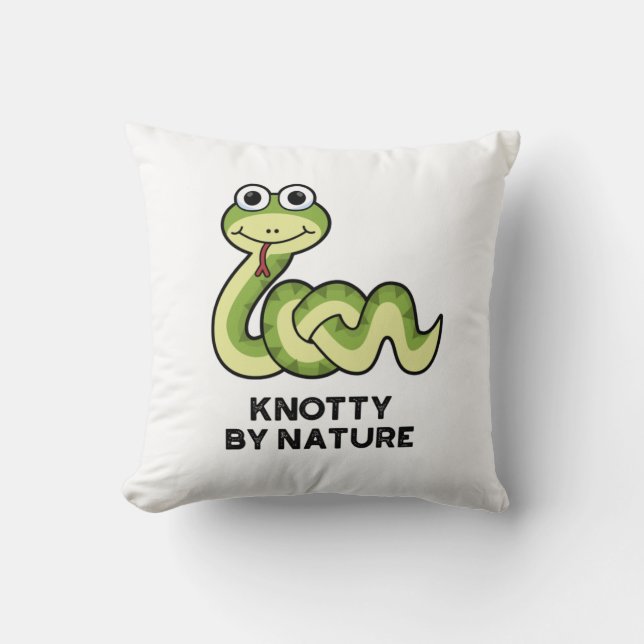 Almofada Knotty Por Nature Engraçado Cobra Pun (Frente)