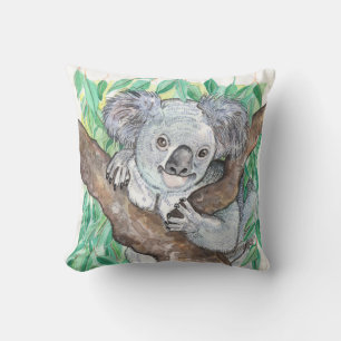 Almofada Koala em pintura em árvore de Eucalyptus