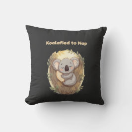 Almofada "Koalafied to Nap – Cute Sleepy Koala T-Shirt"