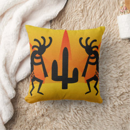 Almofada Kokopelli Com Cactus No Sudoeste Sunset