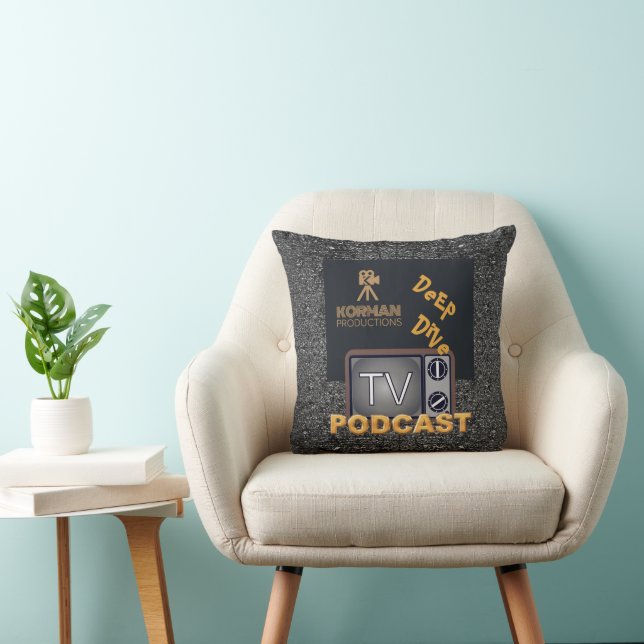 Almofada Korman Productions Deep Dive TV Podcast (Cadeira)