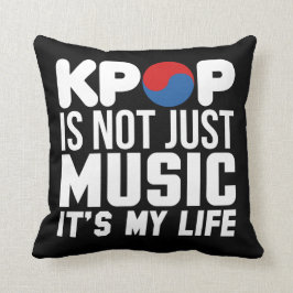Almofada Kpop é meus gráficos do slogan da vida (escuros)