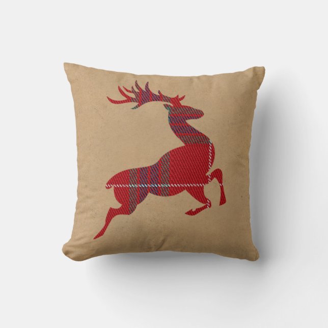 Almofada Kraft & Tartan Reindeer Red ID589 (Frente)
