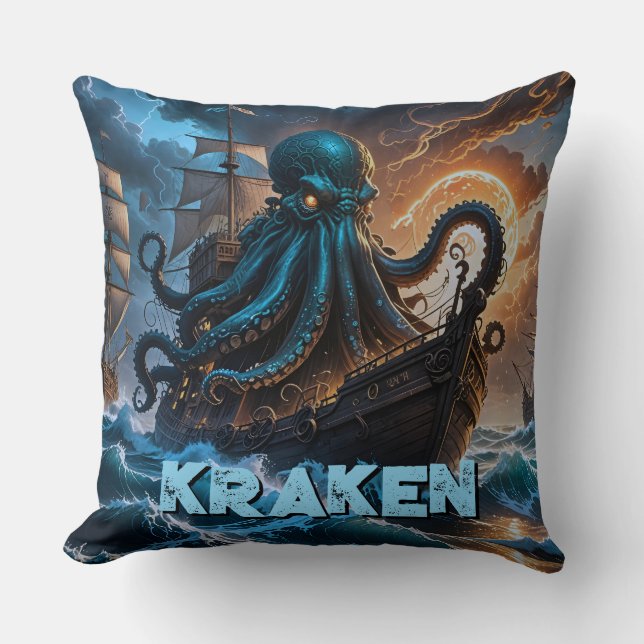 Almofada Kraken Sea Monster (Frente)