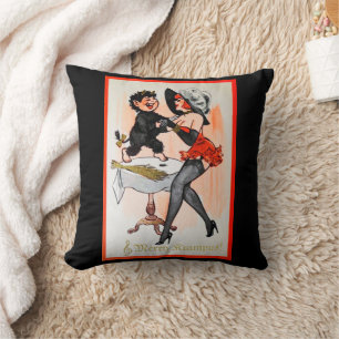 Almofada Krampus feliz com natal vintage do Temptress