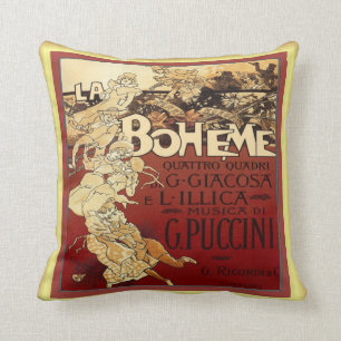 Almofada La Boheme ~ Puccini Opera ~ Paris Bohemian Life ~