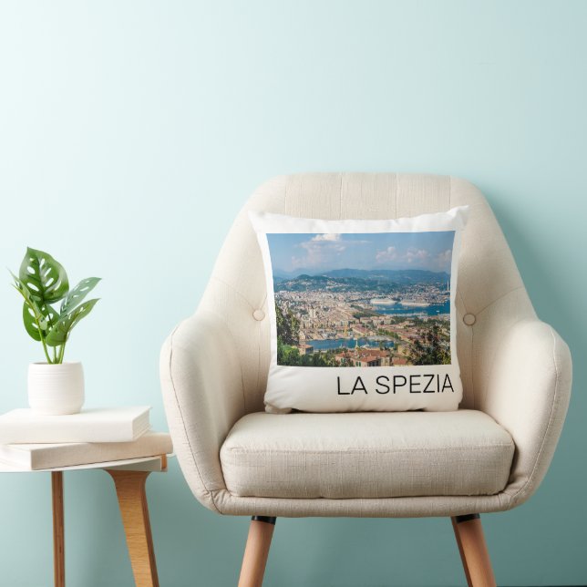 Almofada La Spezia Cityscape Liguria Itália Holiday Souveni (Cadeira)
