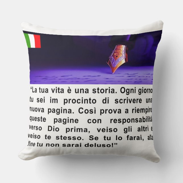 Almofada La tua vita è una storia (Frente)