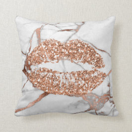 Almofada Lábios de Beijo Marble Dourado rosa Makeup Copper