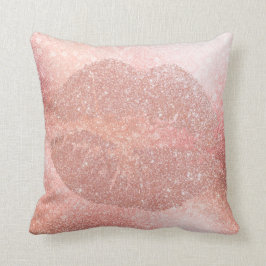 Almofada Lábios Dourados rosa Brilhante Blush Sparkly Gelam