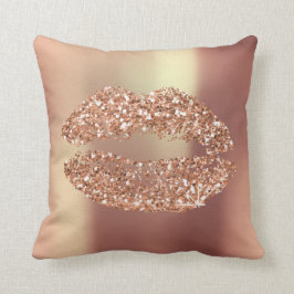 Almofada Lábios Glitter Dourada Glam Makeup Copper