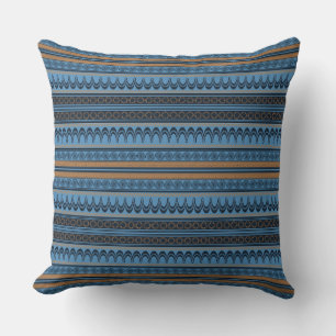 Almofada Labirinto do luxo: Travesseiro decorativo Azul do