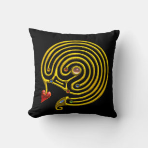 Almofada LABIRINTO HYPER DOURADO, preto