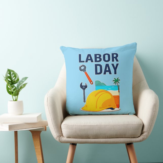 Almofada Labor Day Construction Worker Helmet Design (Cadeira)