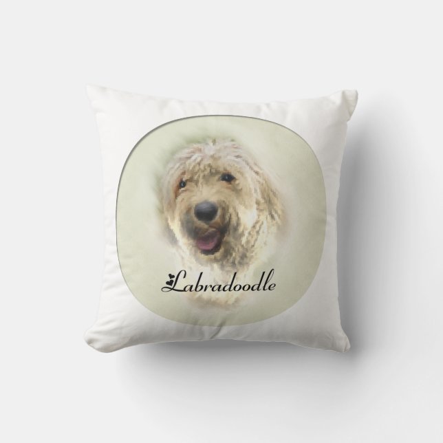 Almofada Labradoodle Art Gifts (Frente)