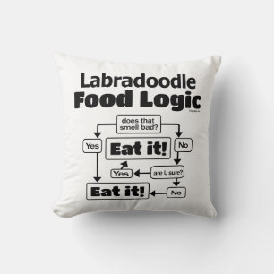 Almofada Labradoodle Comida Logic