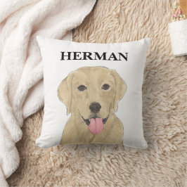Almofada Labrador Amarelo Personalizado