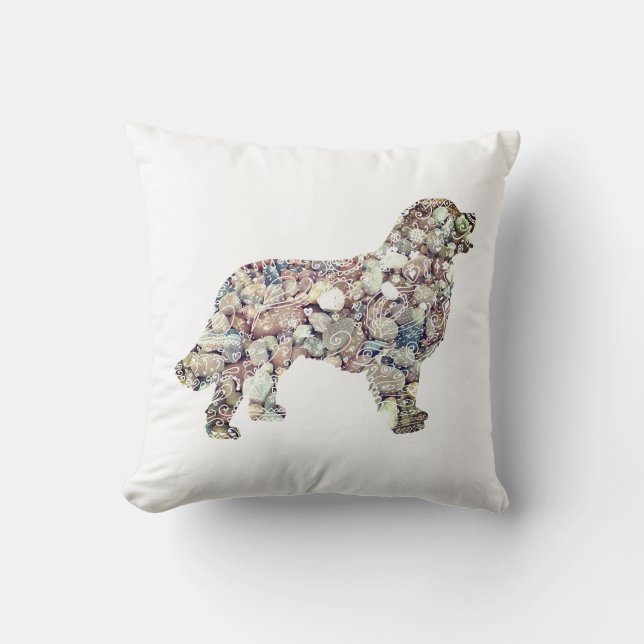 Almofada Labrador Cão Mandala Elemento Joga Cushion (Frente)
