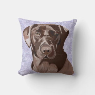 Almofada Labrador castanho chocolate
