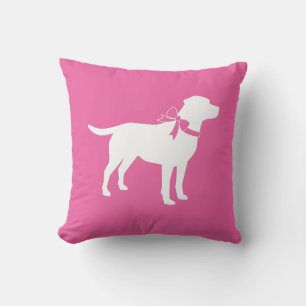 Almofada Labrador Chá de fraldas de Cachorro Rosa