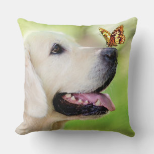 Almofada Labrador E Travesseiro decorativo De Borboleta