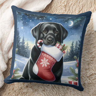 Almofada Labrador Preto - Retriever Labrador de Neve - Labo