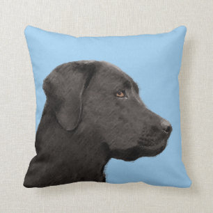 Almofada Labrador Retriever Black Pintura Original