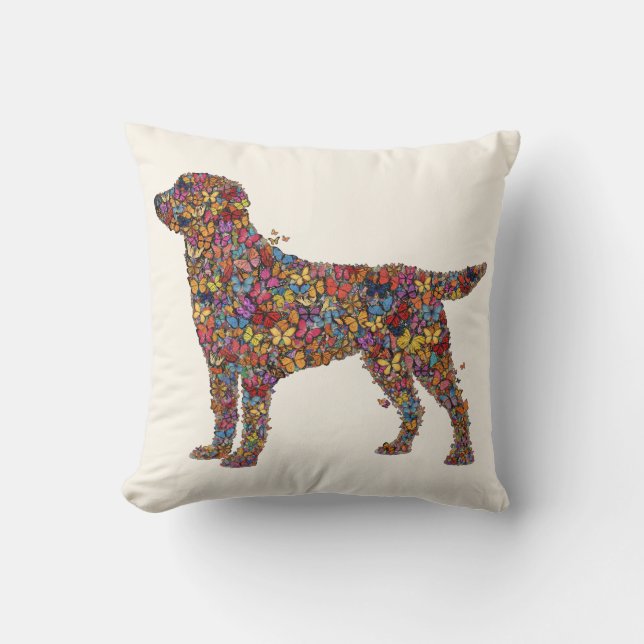 Almofada Labrador Retriever Butterfly Silhouette | Dog Mama (Frente)