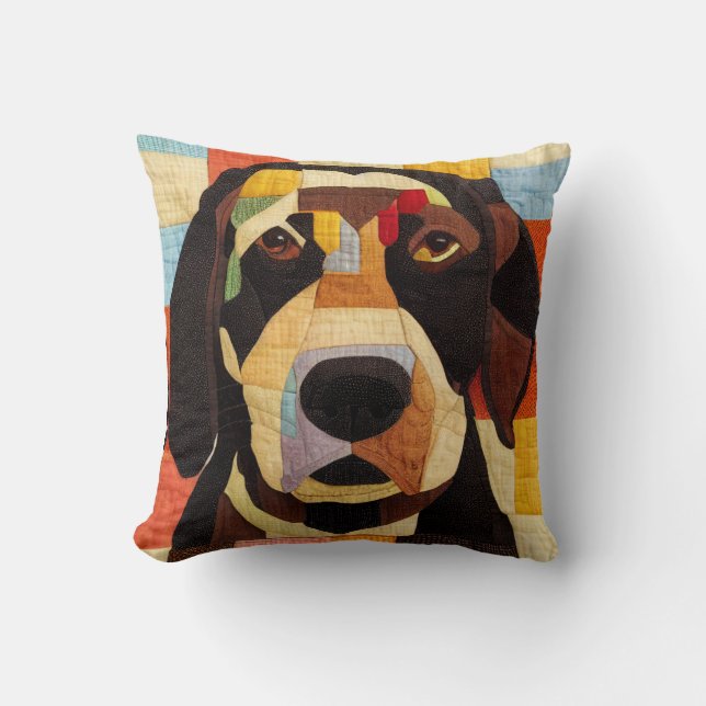 Almofada Labrador Retriever Dog Patchwork Quilt by kedoki (Frente)
