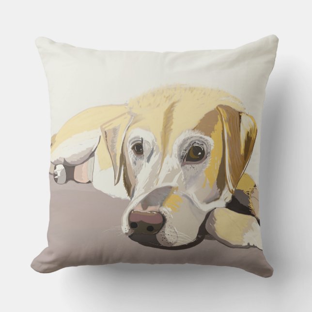 Almofada Labrador Retriever Dourado (Frente)