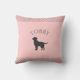 Almofada Labrador Retriever Personalizado Cor-de-Rosa Paste