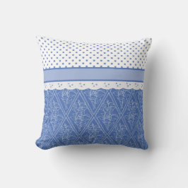 Almofada Lace de Faux do Bolinhas Blue Periwinkes Personali