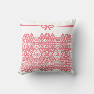 Almofada Lace rosa delicado