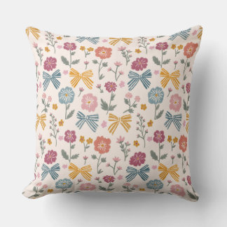 Almofada Laço de Fita de Flor Silvestre Coquette para Decor