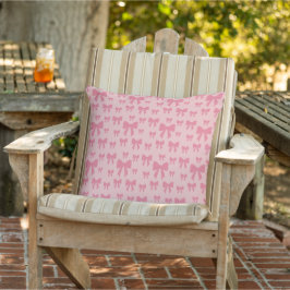 Almofada Laços Rosa de Tulipa da Moda em Rosa Boho Chic