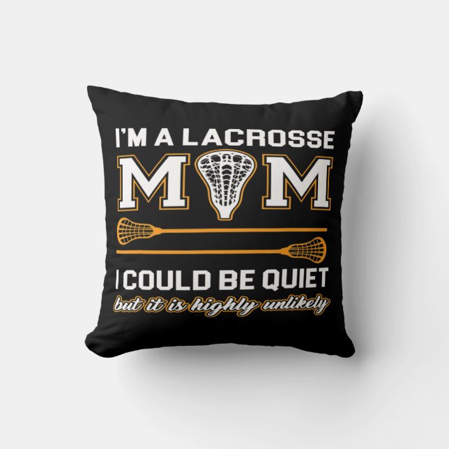 Almofada Lacrosse Mom   Lacrosse Gifts (Frente)