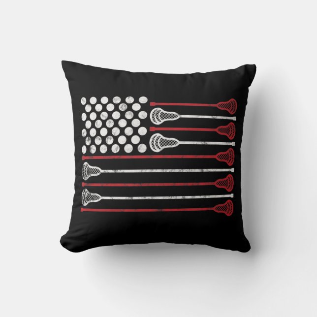 Almofada Lacrosse USA Flag Lax (Frente)