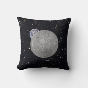 Almofada Lado distante do céu estrelado da Lua Terra