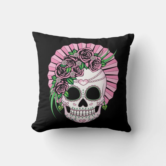 Almofada Lady Sugar Skull (Frente)