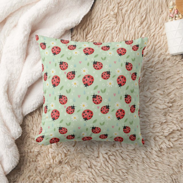 Almofada Ladybug Flower Pattern  (Cobertor)
