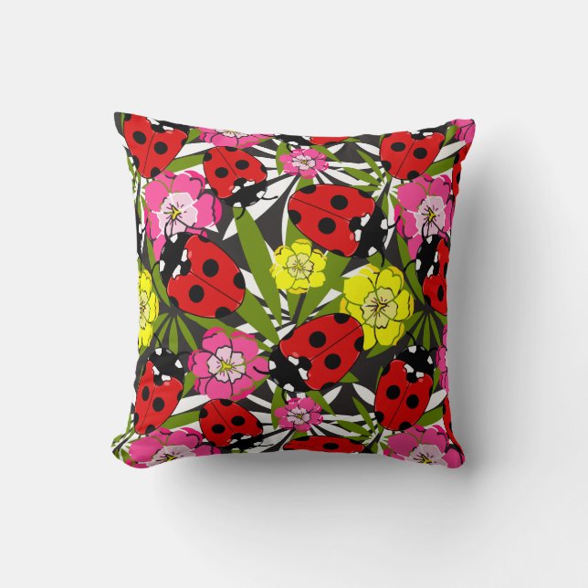 Almofada Ladybug Ladybird Cute Childrens Nursery (Frente)