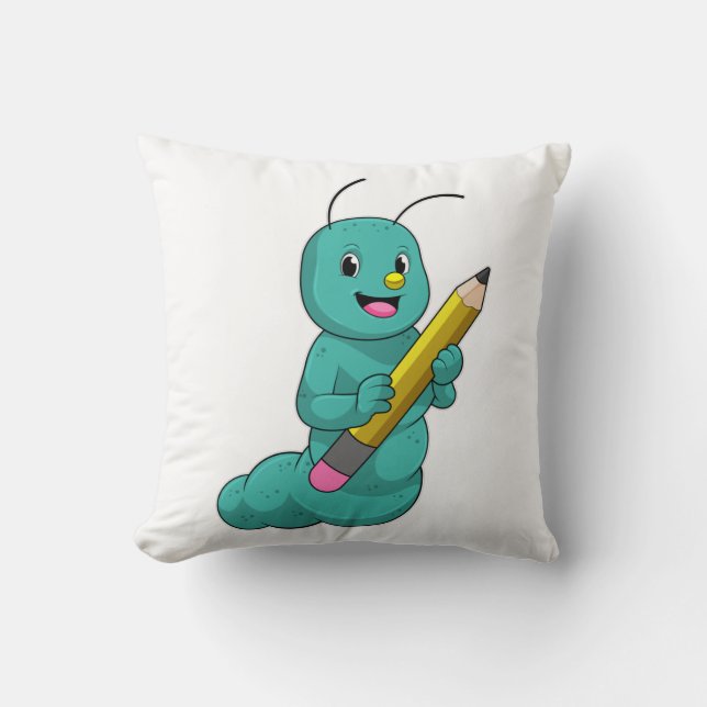 Almofada Lagarta com Lápis (Frente)