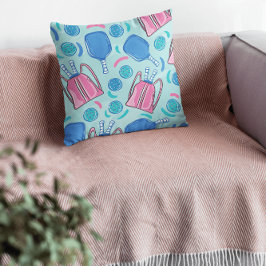 Almofada Lagartas-de-taça e bolas azuis