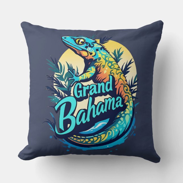 Almofada Lagarto das Caraíbas da Grande Baama (Frente)