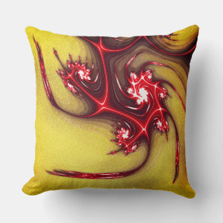 Almofada Lagarto fractal avermelhado em textura grosseira d