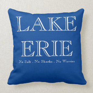 Almofada Lago Erie, humor no lago Excelente, sem tubarões,